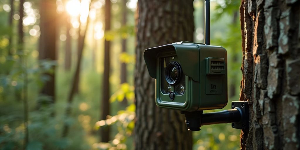 Caméra haute résolution dans une forêt dense