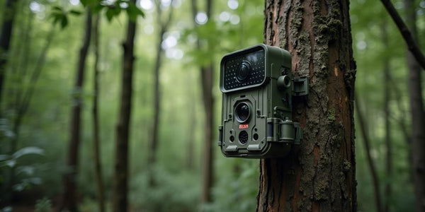 Caméra de chasse dans une forêt dense